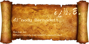 Ónody Bernadett névjegykártya