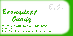 bernadett onody business card